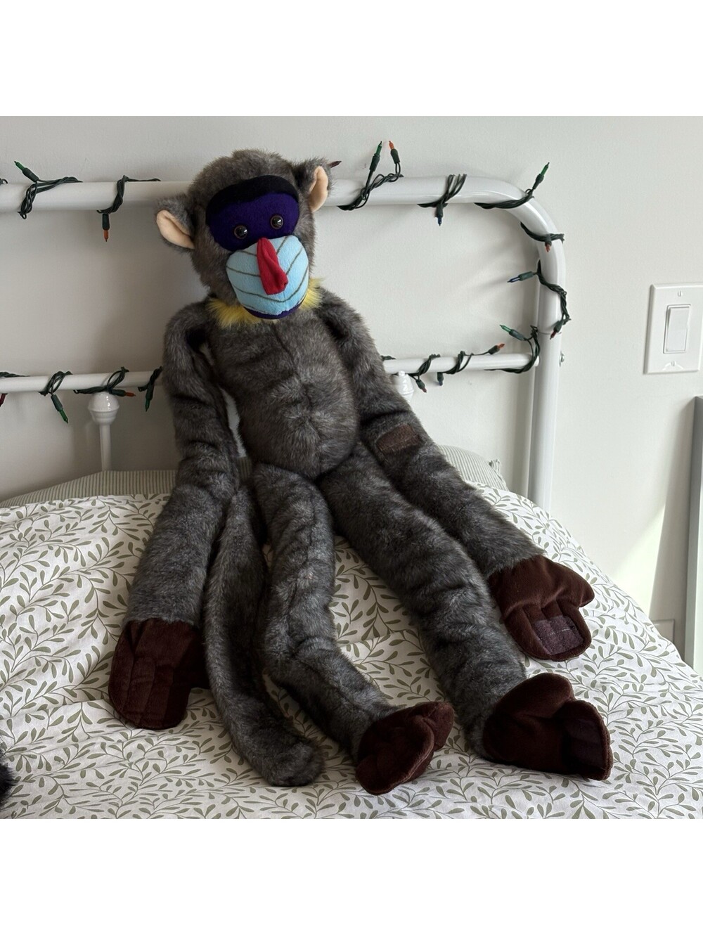 Fiesta Piggyback Mandrill Monkey Long Jumbo Plush Stuffed Animal 36" 3.5ft RARE